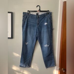 Gap Carpenter Jeans Medium Wash Distressed Women 14